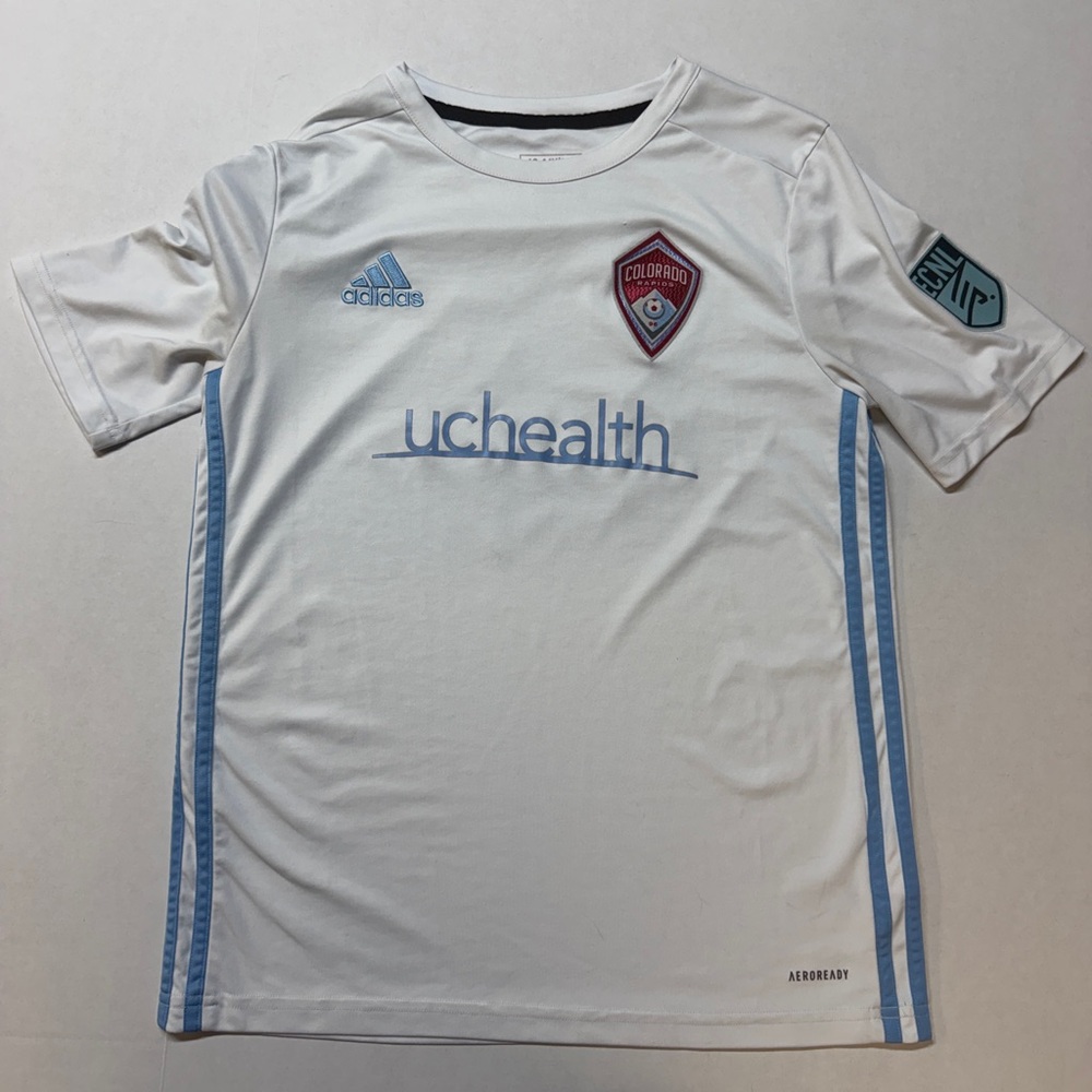 Adidas Colorado Rapids Youth Large White MLS Next Jersey